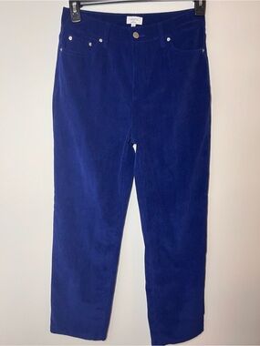 Women's Straight-Leg Corduroy Pants in Royal Blue